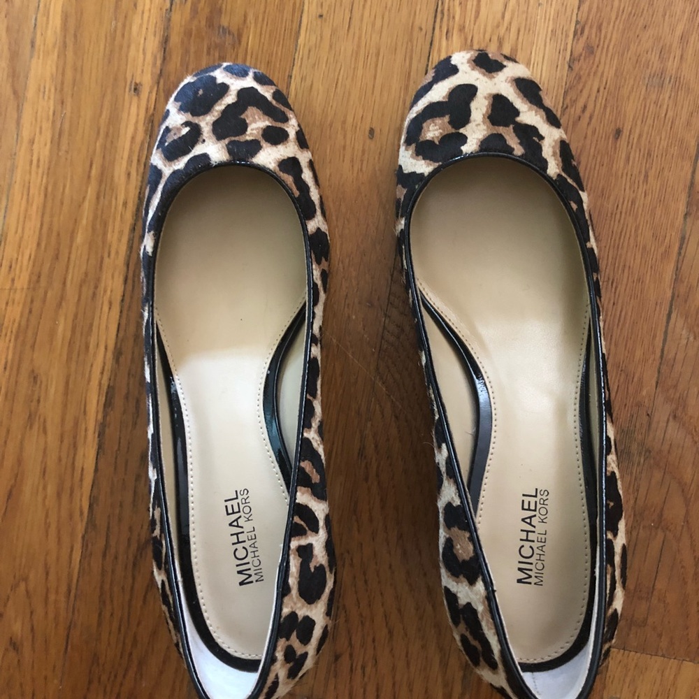 Michael kors leopard stud heels